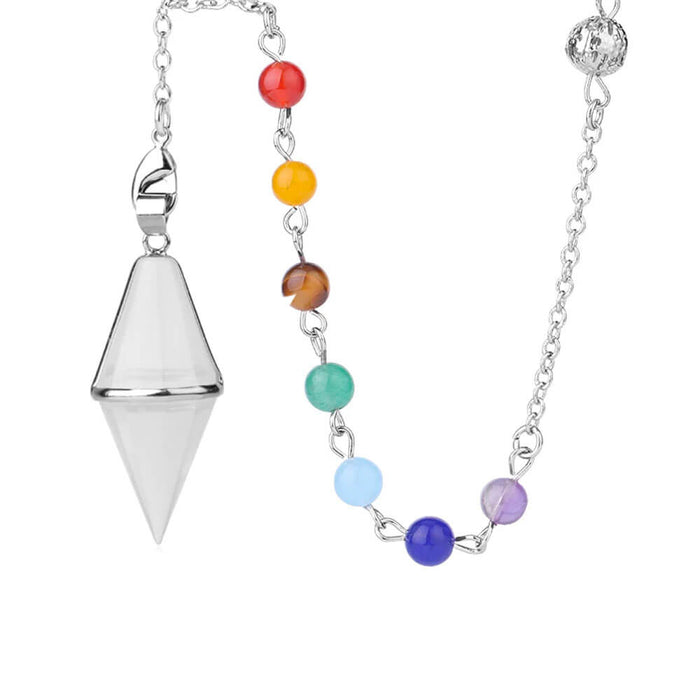 Chakra Rock Crystal Divination Pendulum