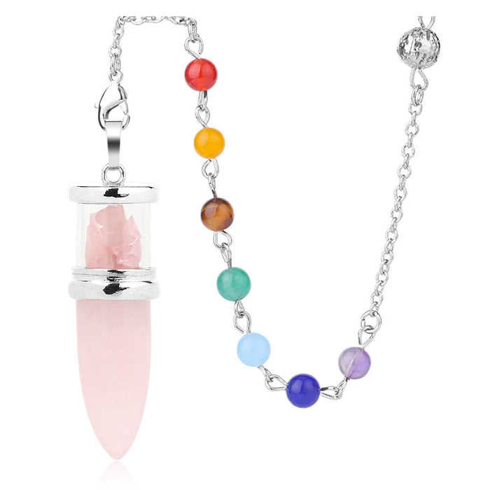 Pink Quartz Ball Divination Pendulum