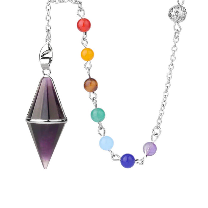 7 Chakras Amethyst Divination Pendulum