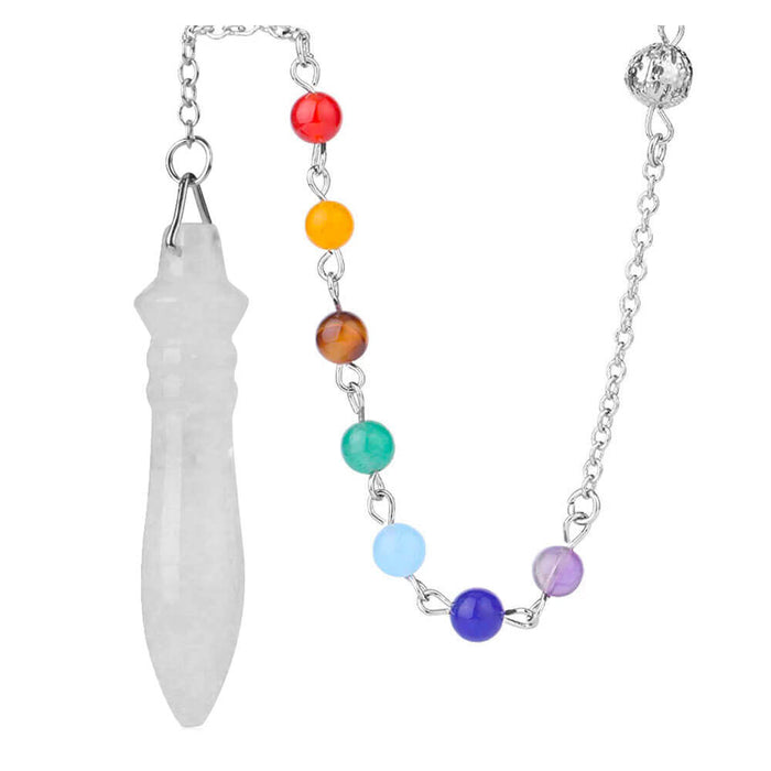 Rock Crystal Egyptian Chakra Divination Pendulum