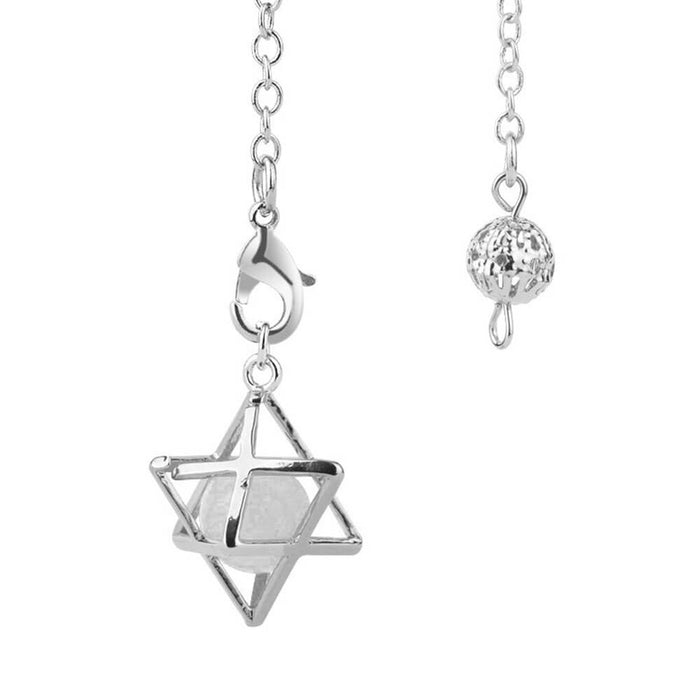 Rock Crystal Bead Merkaba Divination Pendulum