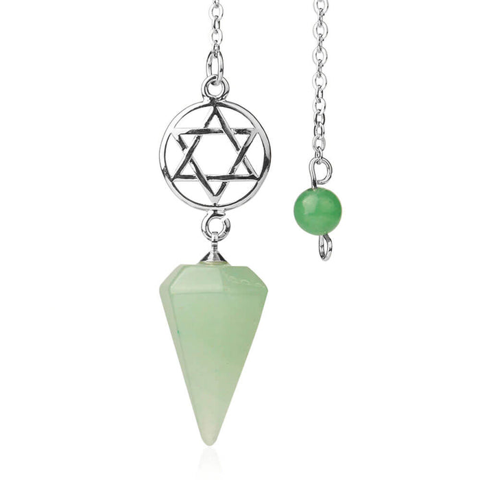 Green Aventurine Pentacle Divination Pendulum