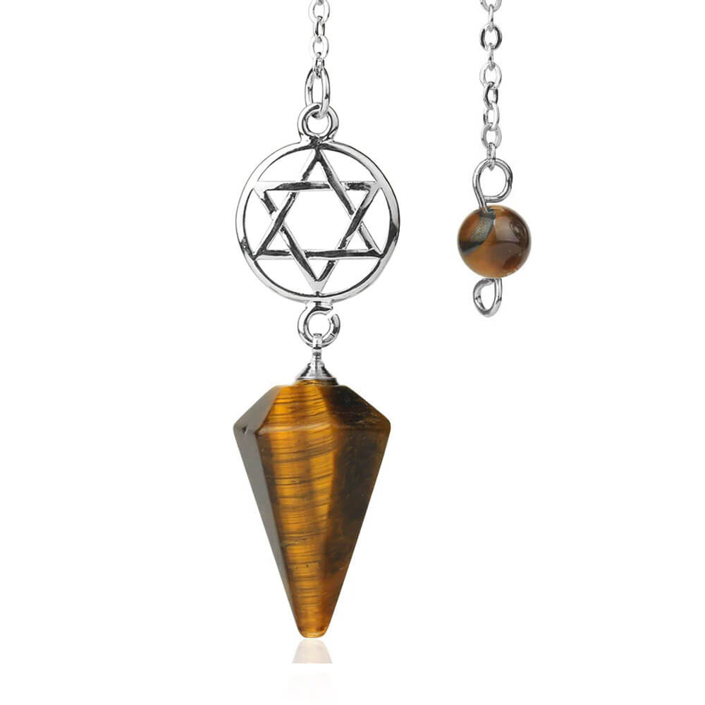 Tiger Eye Pentacle Divination Pendulum