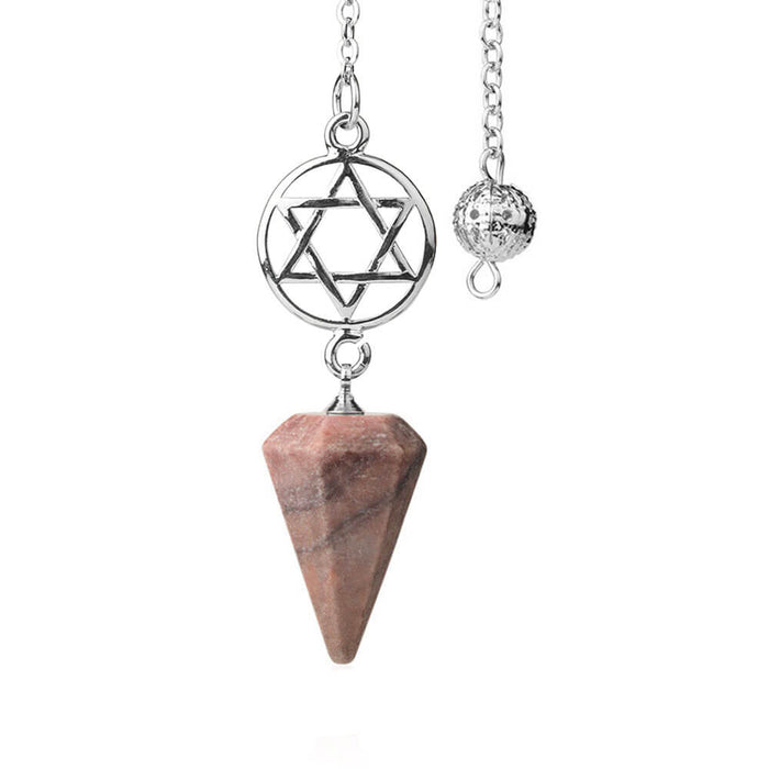 Rhodonite Pentacle Divination Pendulum