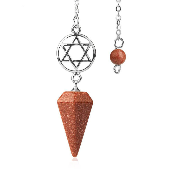 Red Sandstone Pentacle Divination Pendulum