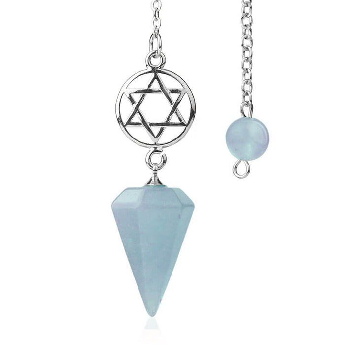 White Opal Pentacle Divination Pendulum