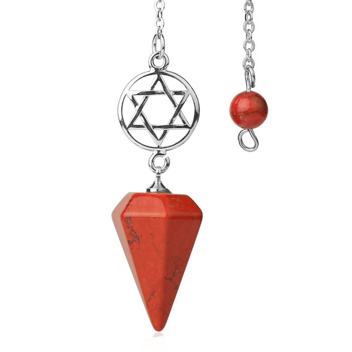 Red Jasper Pentacle Divination Pendulum