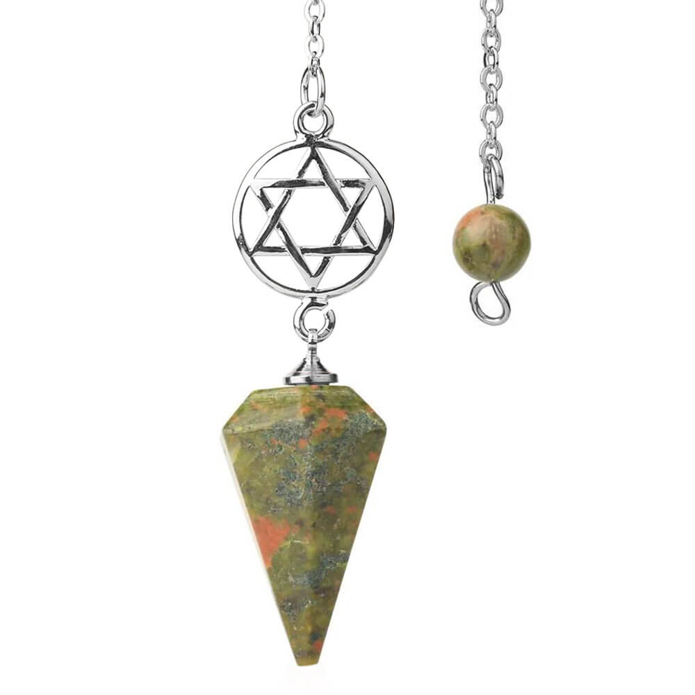 Unakite Pentacle Divination Pendulum
