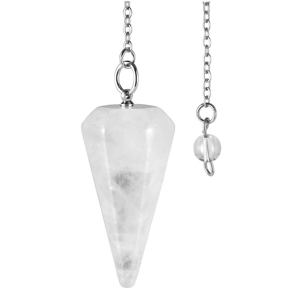 Hexagonal Rock Crystal Divination Pendulum