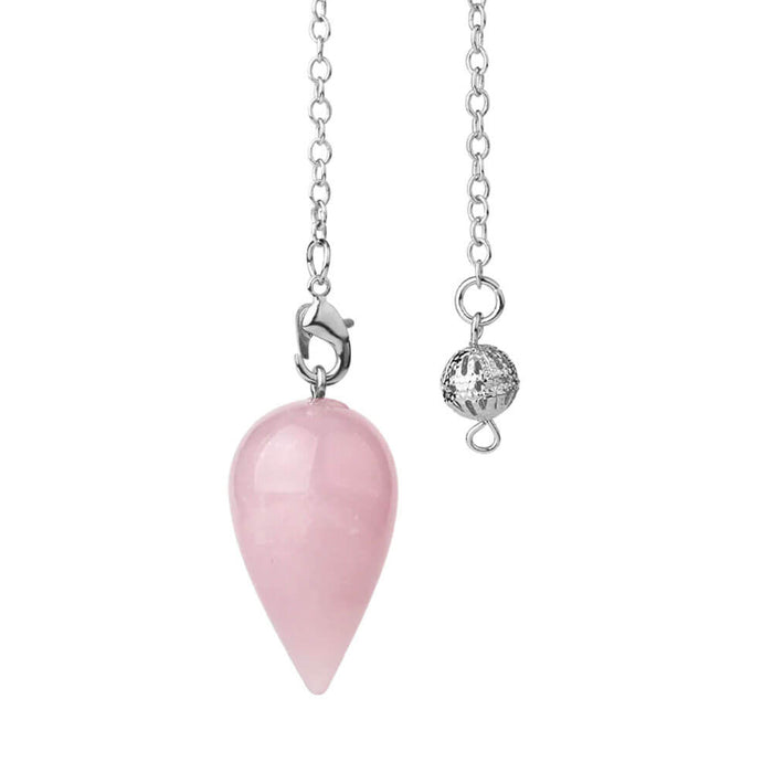 Pink Quartz Drop Divination Pendulum