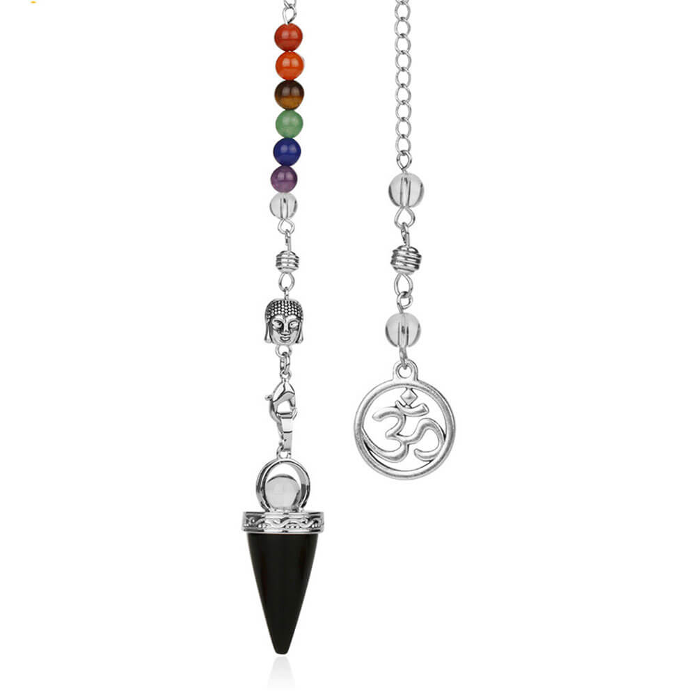 Black Obsidian Buddha Divination Pendulum