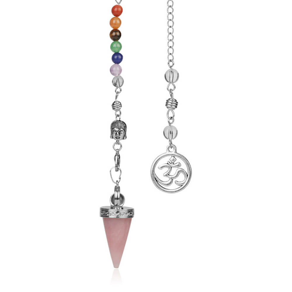 Pink Quartz Buddha Divination Pendulum