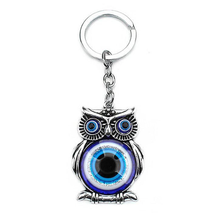 Greek Evil Eye Owl Matiasma Keyring